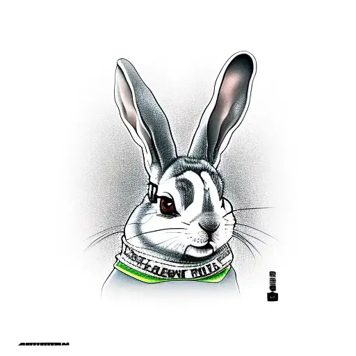 Bad bunny tattoo design idea
