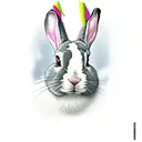 Bad bunny tattoo design idea