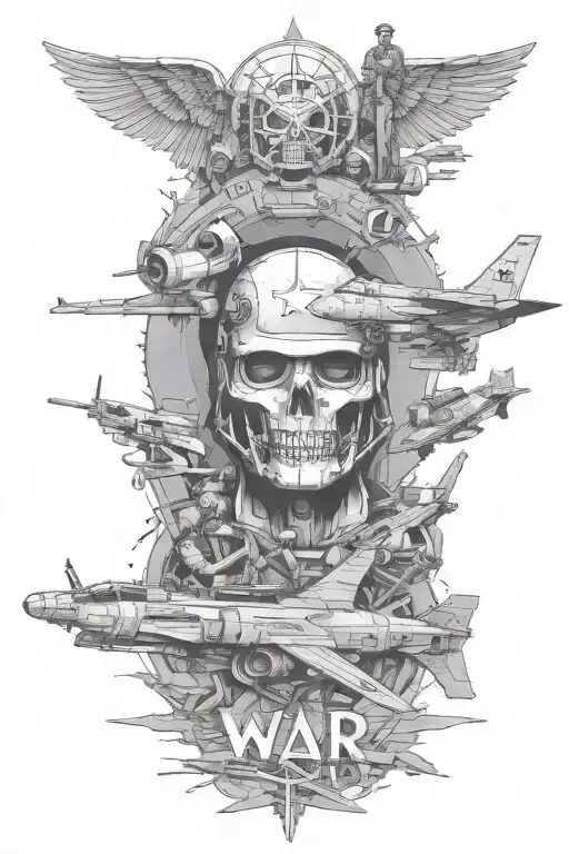 stop war tattoo design idea