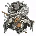 puppet master with strings tattoo design idea