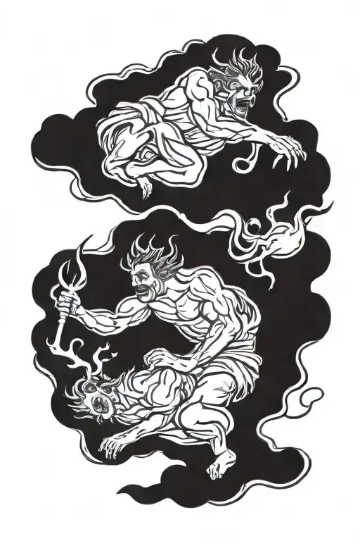 cain and abel tattoo design idea