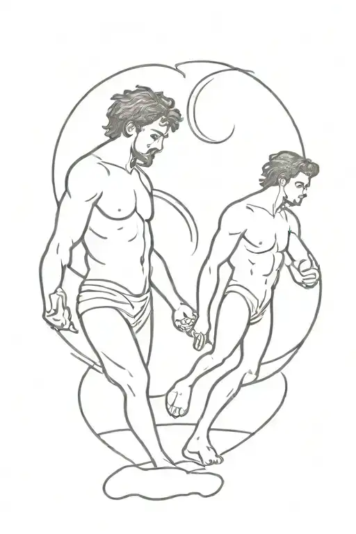 cain and abel tattoo design idea