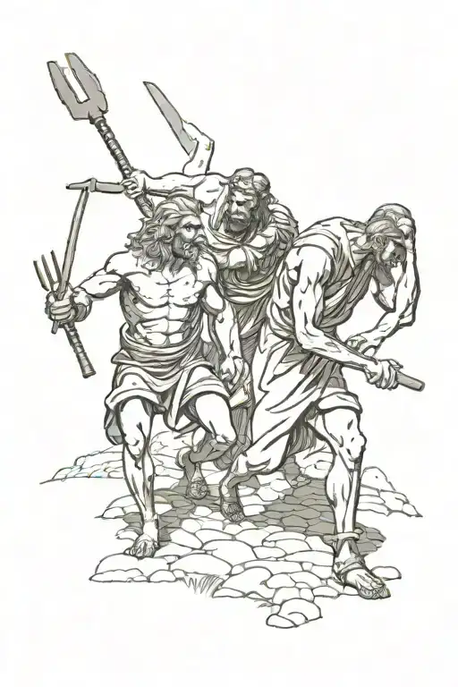 cain and abel tattoo design idea