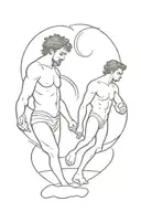 cain and abel tattoo design idea