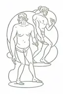 cain and abel tattoo design idea