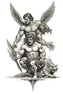 cain and abel tattoo design idea