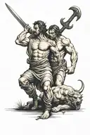 cain and abel tattoo design idea