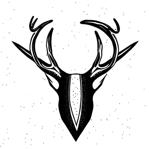 elk horns  tattoo design idea