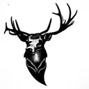 elk horns  tattoo design idea