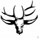 elk horns  tattoo design idea