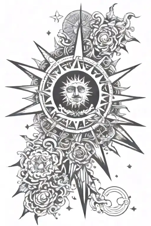 Spark becomes human, human becomes star, star becomes the sun, sun becomes God tattoo design idea
