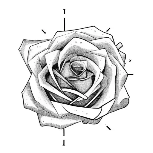 rose representing miscarriage of two kids tattoo design idea