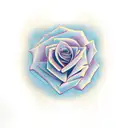 rose representing miscarriage of two kids tattoo design idea