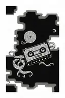 mix tape woven tattoo design idea