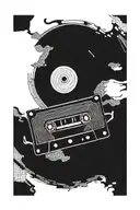 mix tape woven tattoo design idea