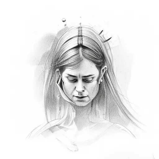 Mother with emotions  tattoo design idea