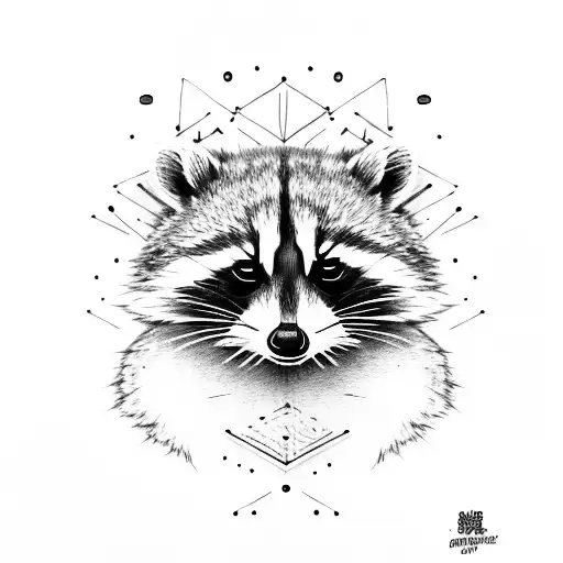 Raccoon with a gun tattoo design idea
