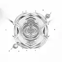 Devise a tattoo concept illustrating a labyrinth generated by a swaying pendulum, shaping the delicate veins of a butter tattoo design idea