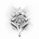 Devise a tattoo concept illustrating a labyrinth generated by a swaying pendulum, shaping the delicate veins of a butter tattoo design idea