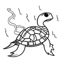 Turtle riding a lightning bolt tattoo design idea