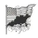 american flag shrouded in fog sleeve tattoo design tattoo design idea