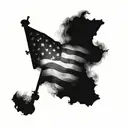 american flag shrouded in fog sleeve tattoo design tattoo design idea