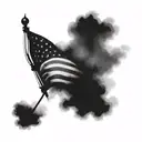american flag shrouded in fog sleeve tattoo design tattoo design idea