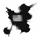 american flag shrouded in fog sleeve tattoo design tattoo design idea