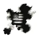 american flag shrouded in fog sleeve tattoo design tattoo design idea