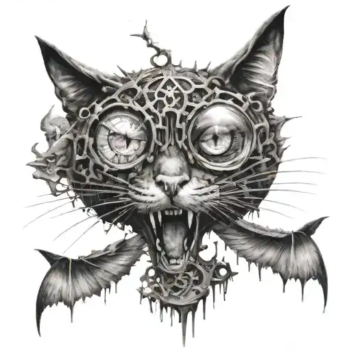 A surreal and abstract representation of Stephen King's imagination tattoo design idea