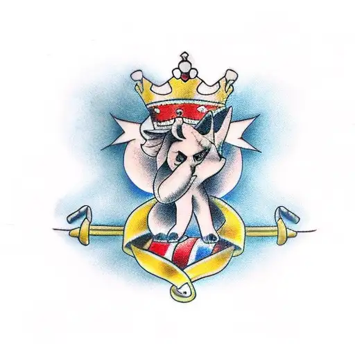 tattoo for best friends male and girl, prince and queen tattoo design idea