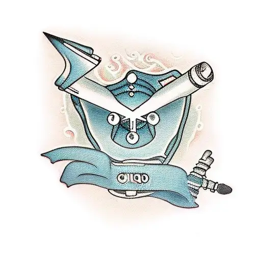 A traditional style syringe filled with O+ blood tattoo design idea