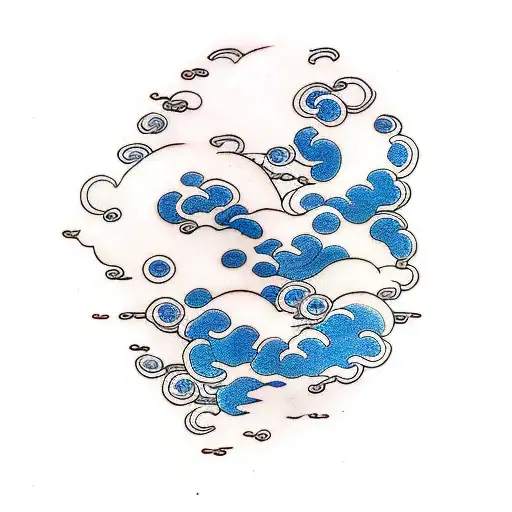 japanese cloud full arm tattoo design idea