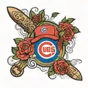 Chicago Cubs and CG together tattoo design idea