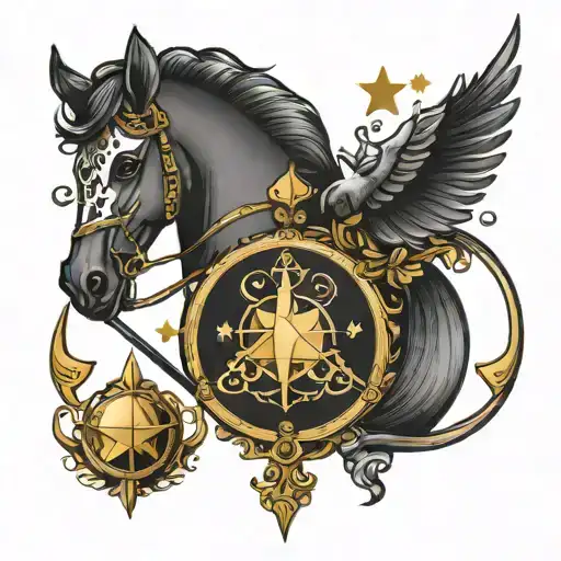 love, desire, Sagittarius, Libra tattoo design idea