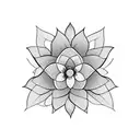 Jasmine flower and single japanese word tattoo design idea
