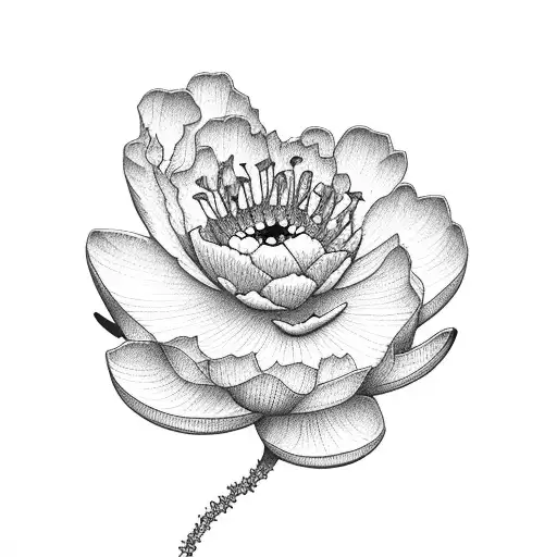 carnation, water lily, poppy, holly tattoo design idea