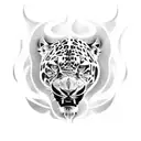 Neo tribal jaguar tattoo design idea