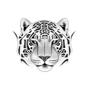 Neo tribal jaguar tattoo design idea