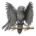 yellow tailed black cockatoo flying tattoo design idea