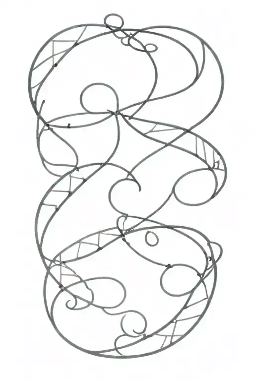 double helix tattoo design idea