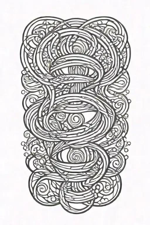 double helix tattoo design idea