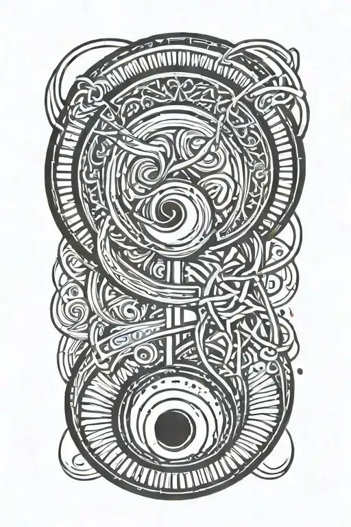 conceptual double helix tattoo design idea