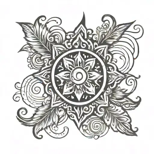 gratitude symbol incorporated tattoo design idea