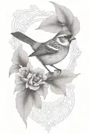 sparrow tattoo design idea