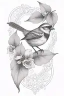 sparrow tattoo design idea