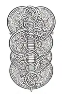 double helix tattoo design idea