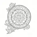 gratitude symbol incorporated tattoo design idea