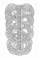 conceptual double helix tattoo design idea
