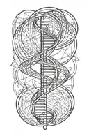 conceptual double helix tattoo design idea